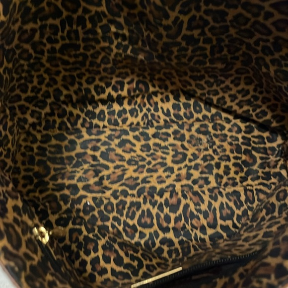 Plinio Visona Vintage Brown & Tan Embossed Leather Italian Laptop Case Purse - Picture 3 of 8